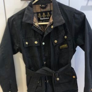 Girls Barbour International Waxed Jacket